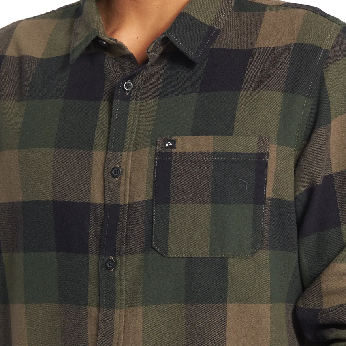 Quiksilver Motherfly Long Sleeve Button-Down Flannel Shirt