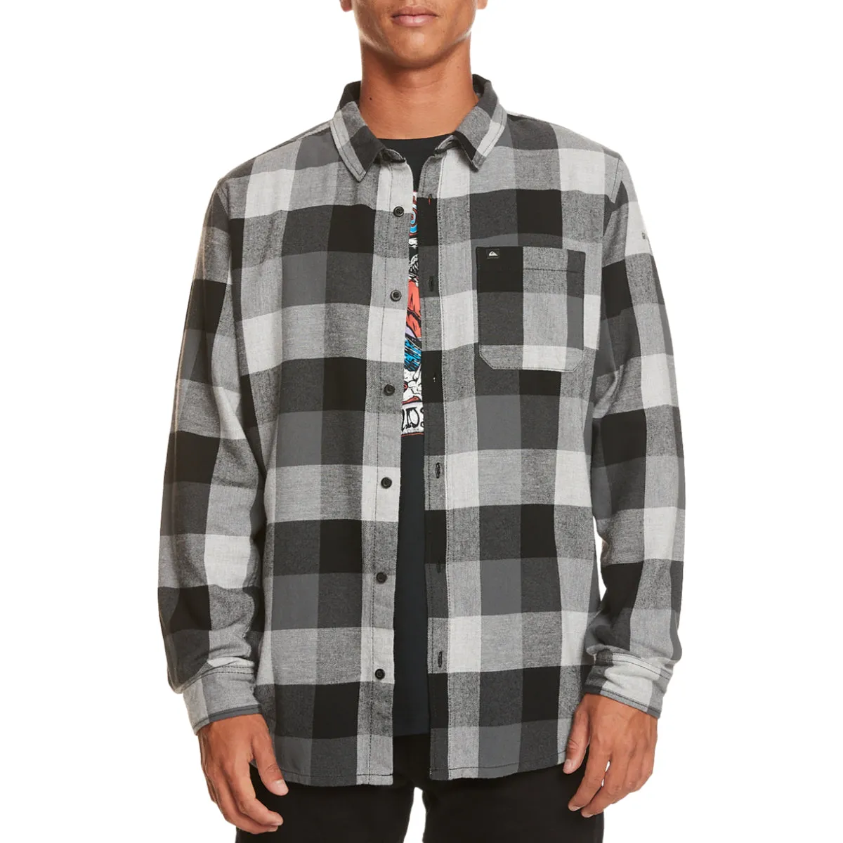 Quiksilver Motherfly Long Sleeve Button-Down Flannel Shirt
