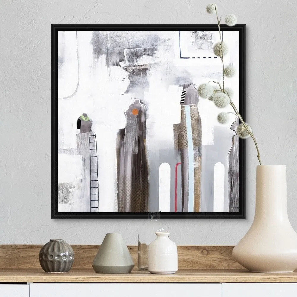 "Aspect Ratio" Black Float Frame Canvas Art