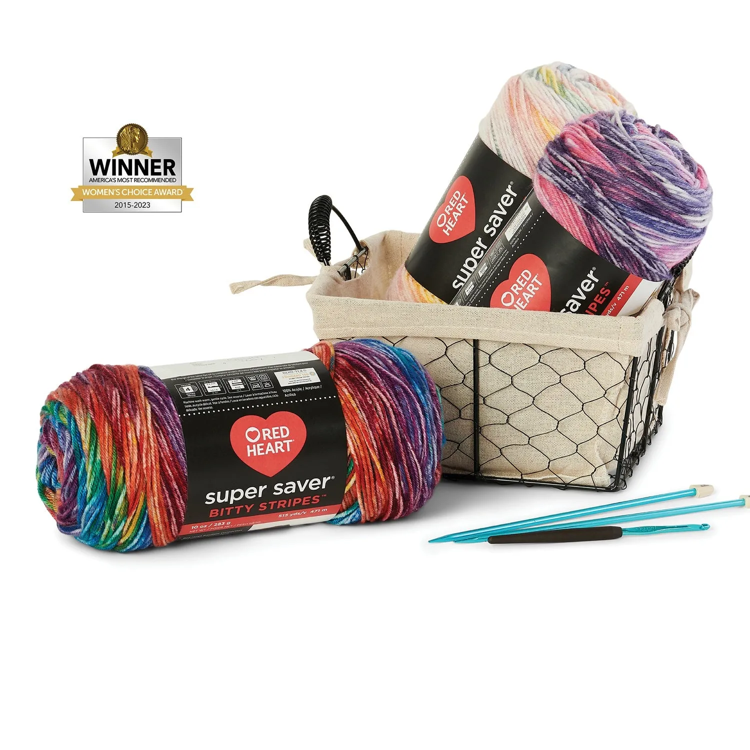 Red Heart Super Saver Bitty Stripes Yarn