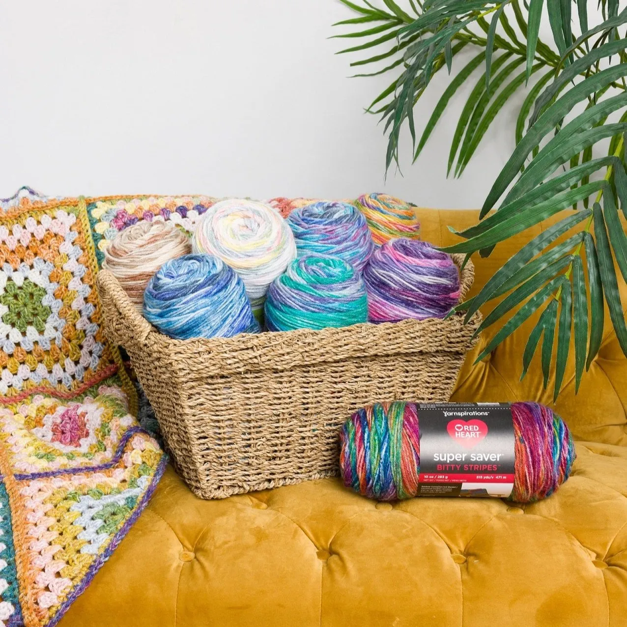 Red Heart Super Saver Bitty Stripes Yarn