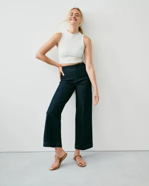 SPANX - EVERYWEAR CROPPED WIDE LEG DENIM