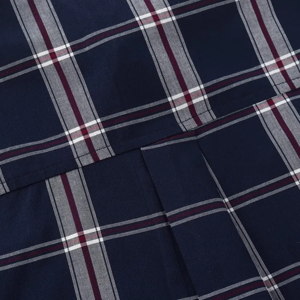 Spring&Gege Boys Plaid Short Sleeve Shirt Casual Button Down Checked with Chest Pocket (5-14 Years)