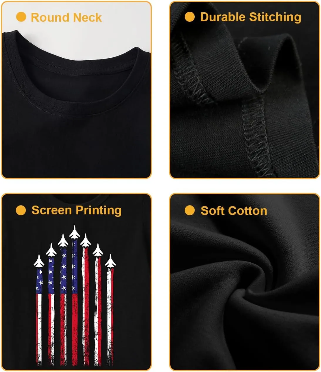 Toddler Boys 4th of July Shirt, Girls Kids USA Red White and Blue Shirts, American Flag Independence Day Tee 2-8T