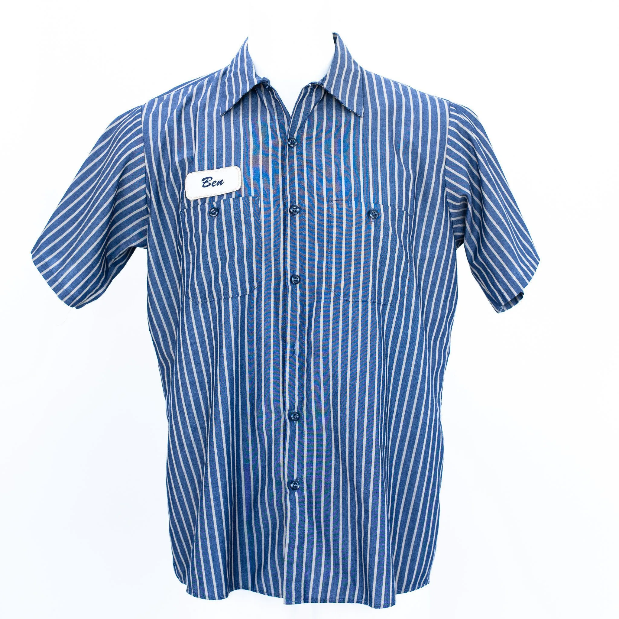 Used B-Grade Standard Stripe Work Shirt Short Sleeve - Mixed Colors