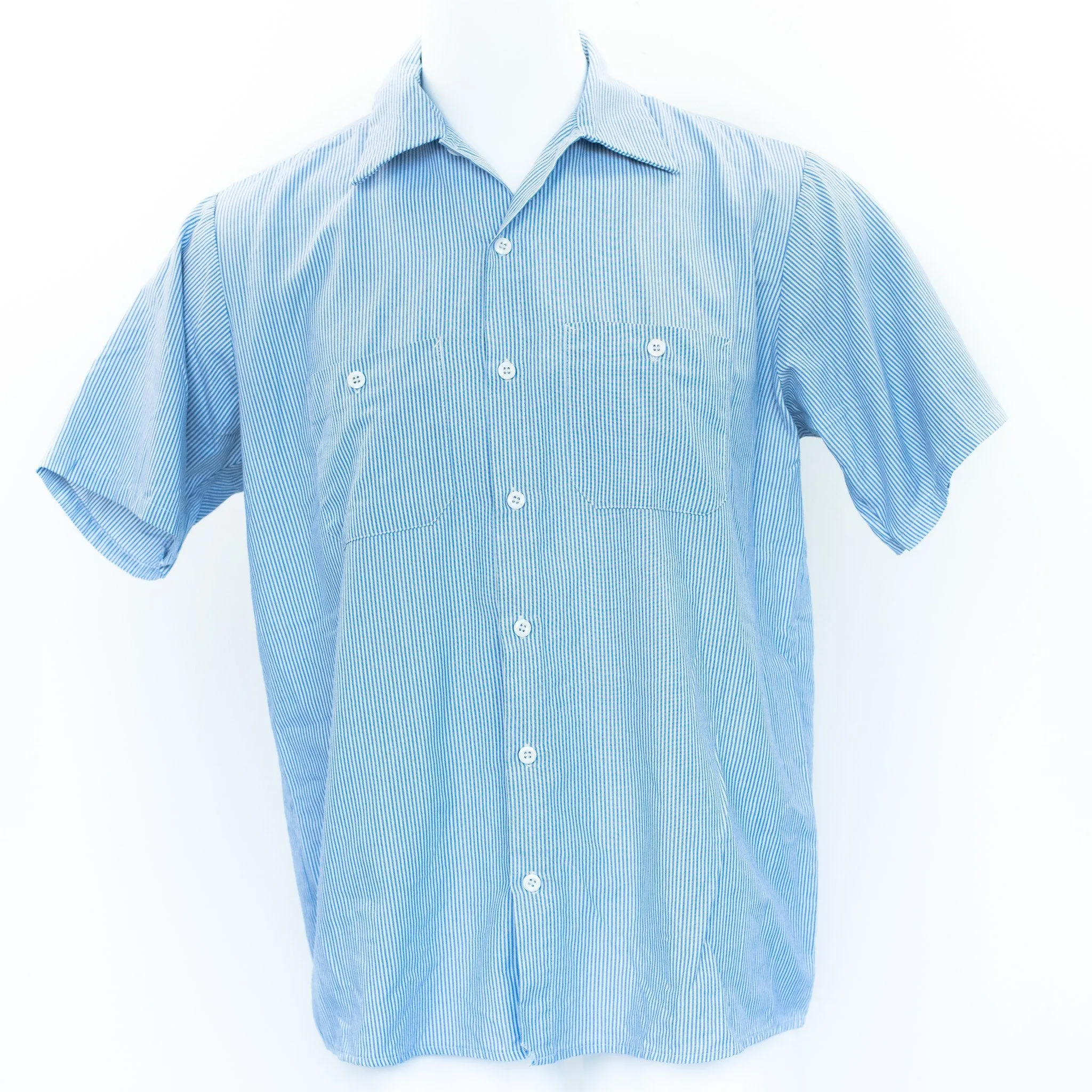 Used B-Grade Standard Stripe Work Shirt Short Sleeve - Mixed Colors