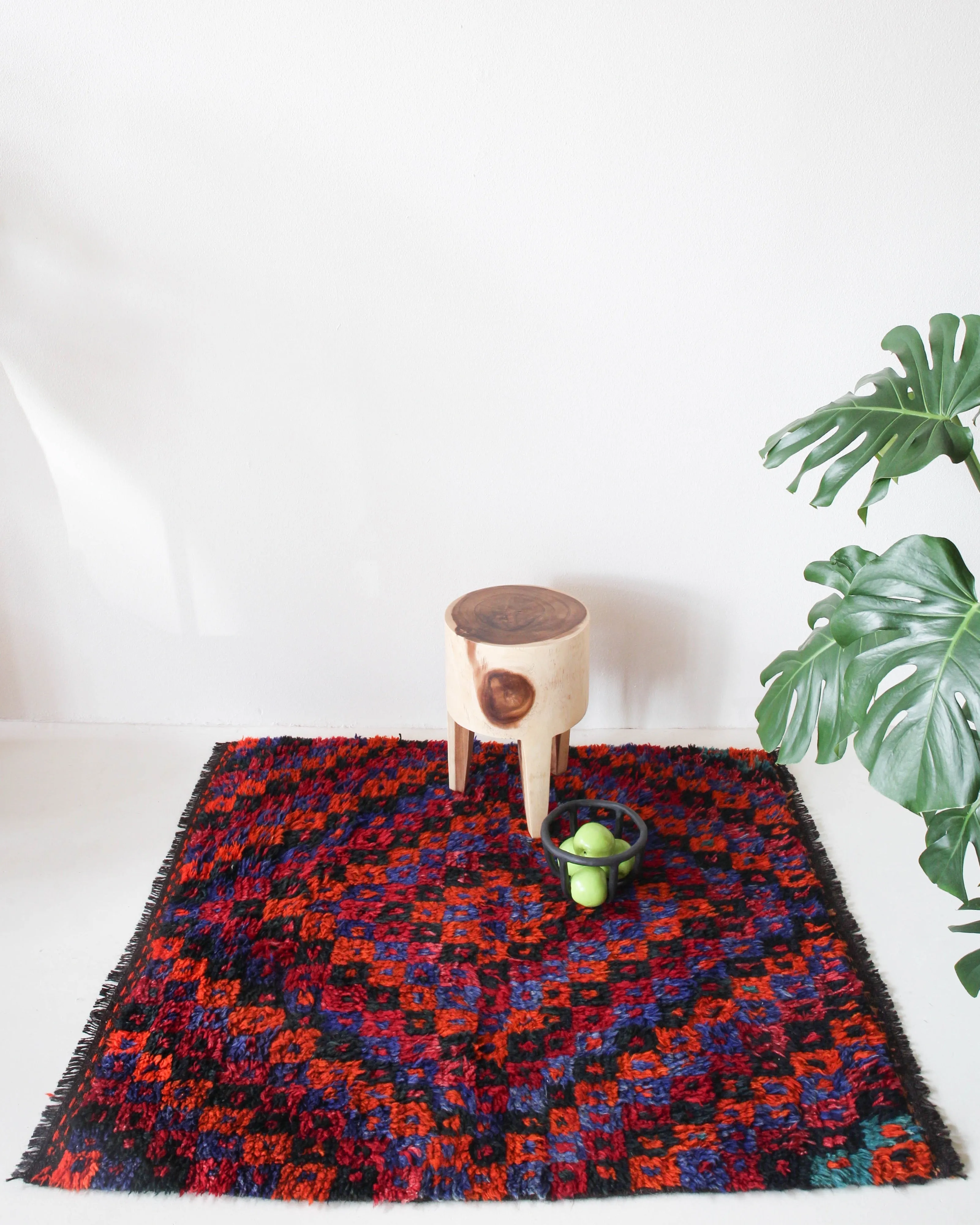 Vintage central Anatolian Tulu Rug 3'10"x4'6"