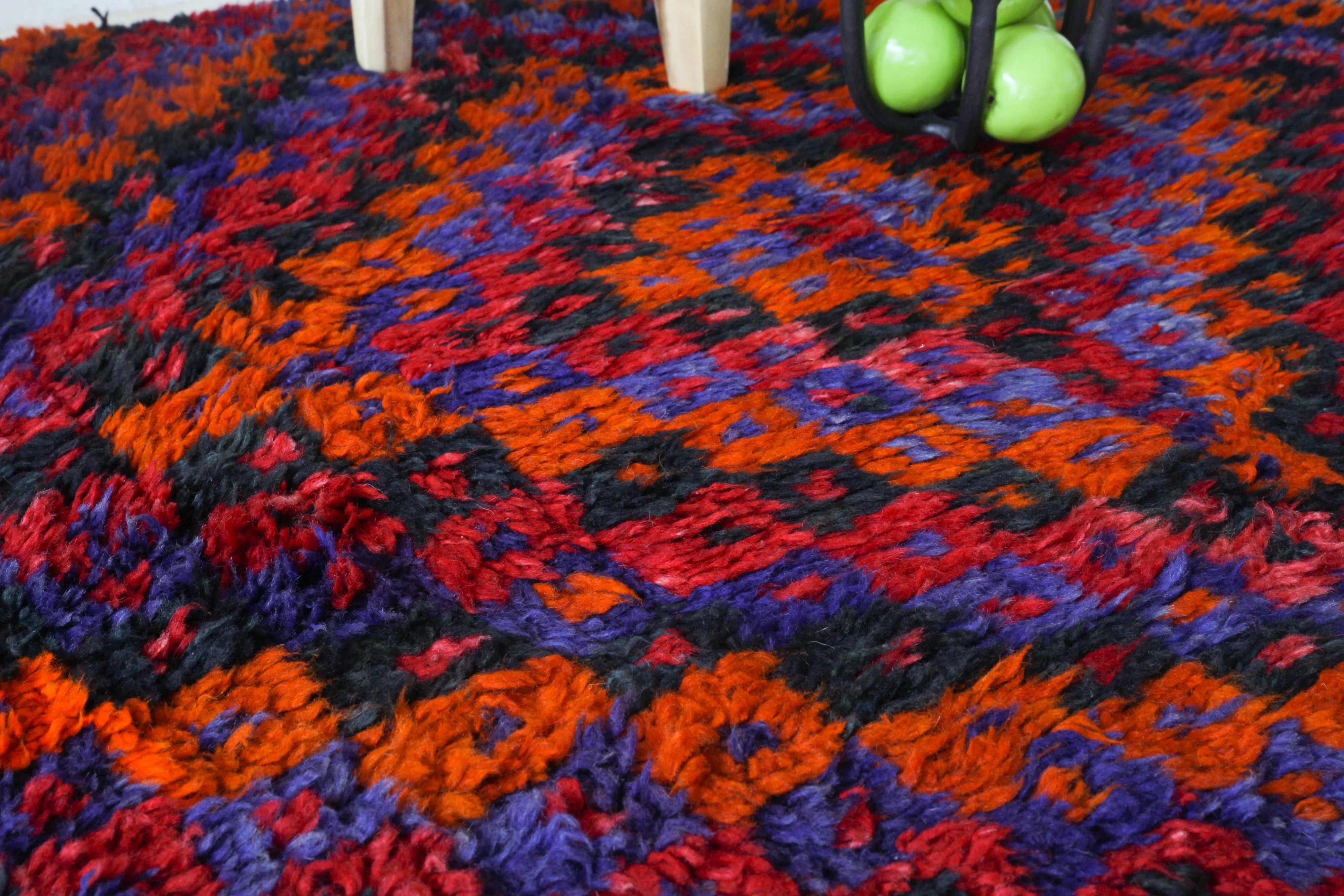 Vintage central Anatolian Tulu Rug 3'10"x4'6"