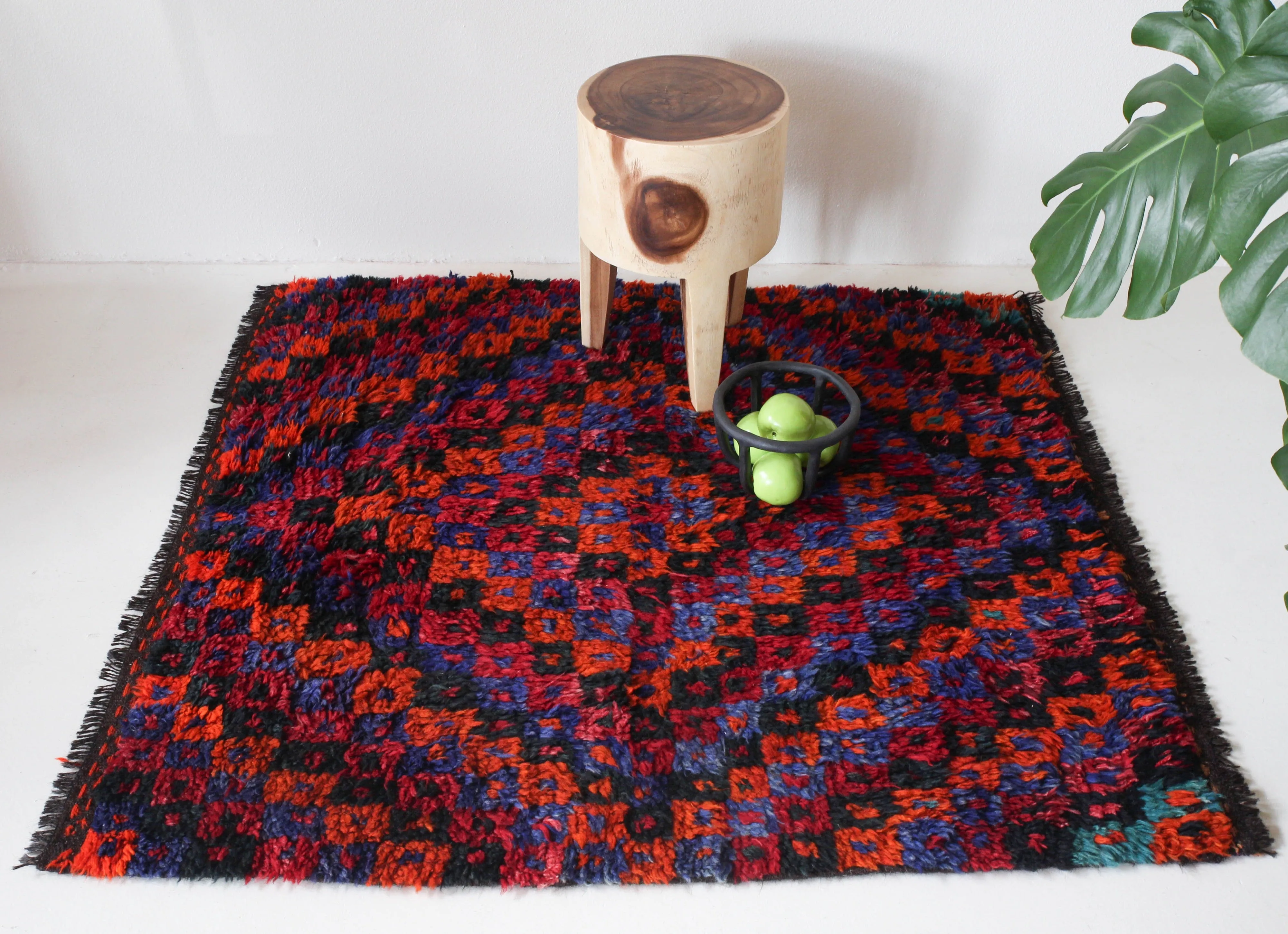 Vintage central Anatolian Tulu Rug 3'10"x4'6"