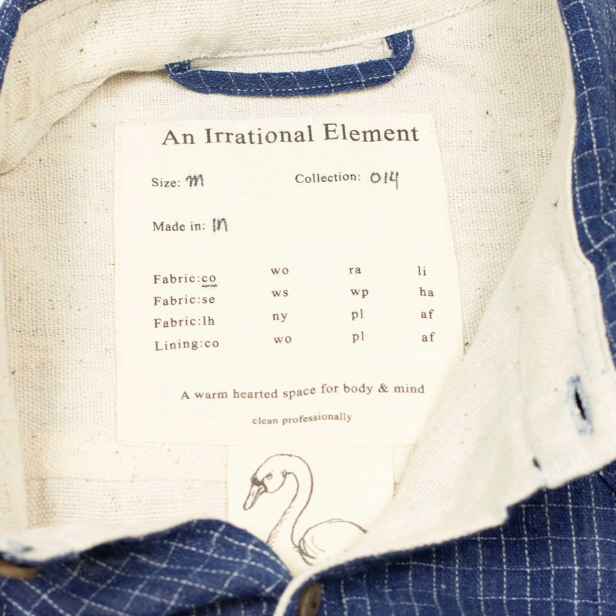 Western shirt in indigo checked Kala cotton