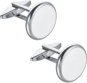 White Cufflinks for Men Men's Cuff Links Initial Mens Cufflinks Tuxedo Shirt Studs